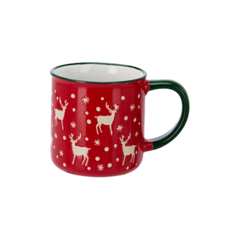 Κούπα stoneware 250ml χριστουγεννιάτικη Τάρανδοι Κούπα stoneware 250ml χριστουγεννιάτικη Τάρανδοι