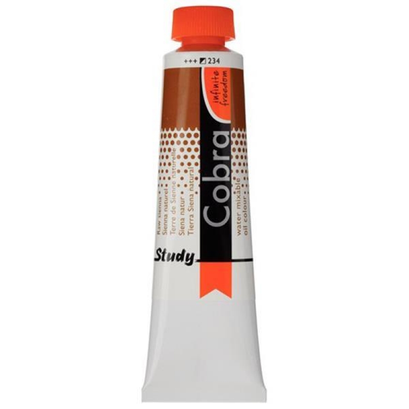 Talens Cobra Study water mixable oil 234 raw sienna 40ml. Talens Cobra Study water mixable oil 234 raw sienna 40ml.