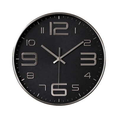 Ρολόι τοίχου μαύρο Ø30.5εκ. Ρολόι τοίχου μαύρο Ø30.5εκ.