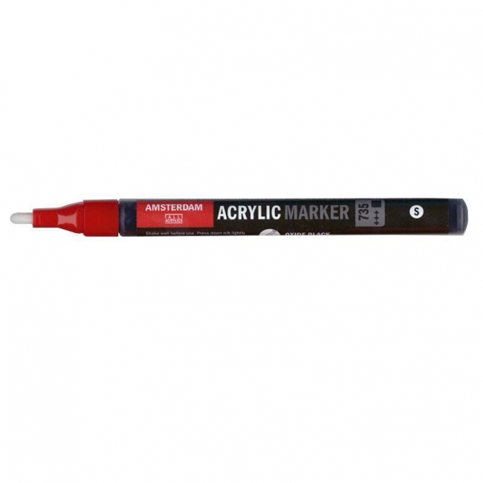 Talens amsterdam marker 735 oxide black small