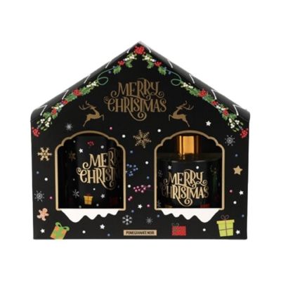 Σετ αρωματικό diffuser - κερί Χριστουγεννιάτικο Pomegranate Noir