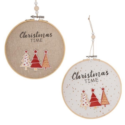 Χριστουγεννιάτικο διακοσμητικό τελάρο Ø21x2εκ. σετ 2 τεμαχίων Χριστουγεννιάτικο διακοσμητικό τελάρο Ø21x2εκ. σετ 2 τεμαχίων