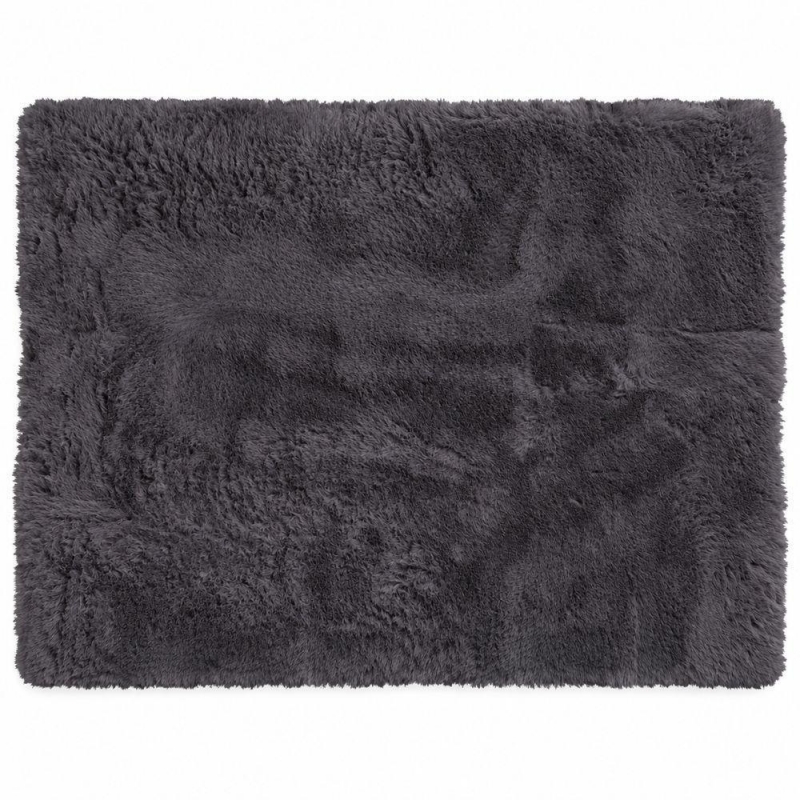 Χαλί γούνινο polyester γκρι 90x60εκ. Χαλί γούνινο polyester γκρι 90x60εκ.