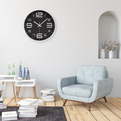 Ρολόι τοίχου μαύρο Ø30.5εκ. Ρολόι τοίχου μαύρο Ø30.5εκ.