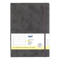 Next Premium γκρι τετράδιο Dots flexi λάστιχο 2 θέματα 80 φύλλα 14x21εκ. Δυνατότητα εκτύπωσης