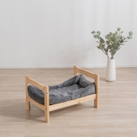 Κρεβάτι γάτας σκύλου Nextdeco Natural μασίφ ξύλο Υ35x60x40εκ.