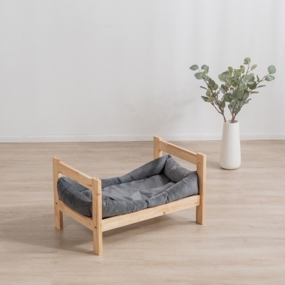 Κρεβάτι γάτας σκύλου Nextdeco Natural μασίφ ξύλο Υ35x60x40εκ.