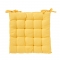 Μαξιλάρι καρέκλας τετράγωνο με δεσίματα κίτρινο 40×40εκ.