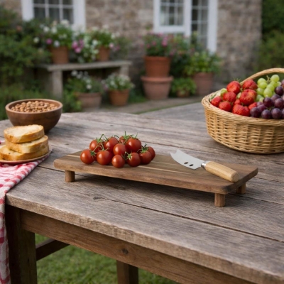 Πλατώ σερβιρίσματος ξύλινο Υ3,8x36x14,5εκ.