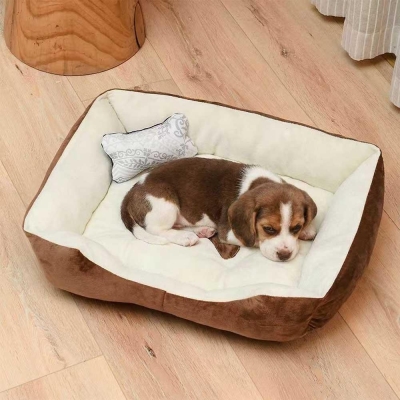 Κρεβάτι κατοικιδίου Medium καφέ Υ15×70×50εκ.