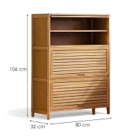 Παπουτσοθήκη 7 επιπέδων Nextdeco μπαμπού Υ106x80x32εκ. μεσαία