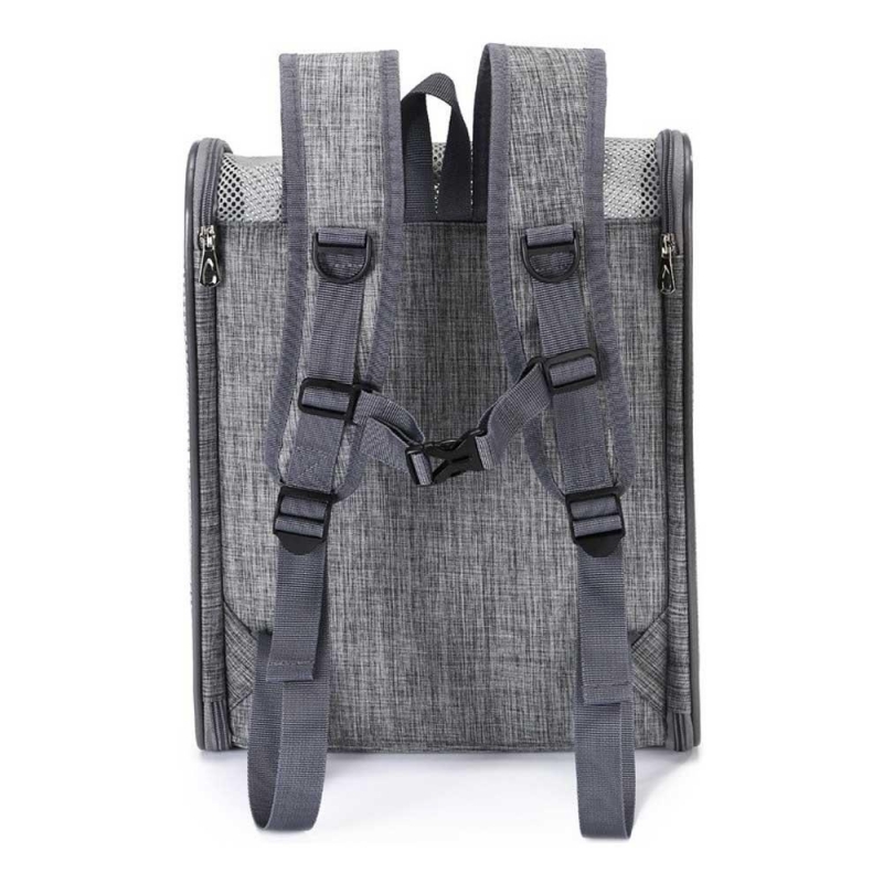 Τσάντα μεταφοράς κατοικιδίων γκρι Υ42×34×28εκ.