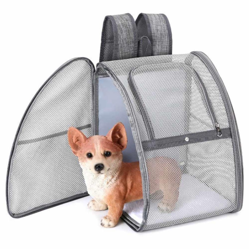 Τσάντα μεταφοράς κατοικιδίων γκρι Υ42×34×28εκ.