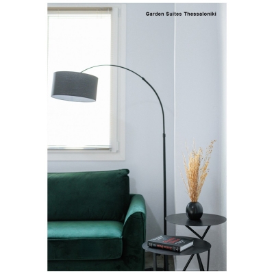 Τραπεζάκι μεταλλικό Nextdeco μαύρο Ø45εκ.