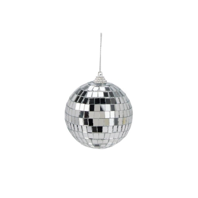 Χριστουγεννιάτικη μπάλα Disco καθρέφτης ασημί Ø8εκ. Χριστουγεννιάτικη μπάλα Disco καθρέφτης ασημί Ø8εκ.