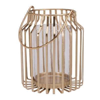 Φανάρι διακοσμητικό χρυσό Υ21x18εκ. Φανάρι διακοσμητικό χρυσό Υ21x18εκ.