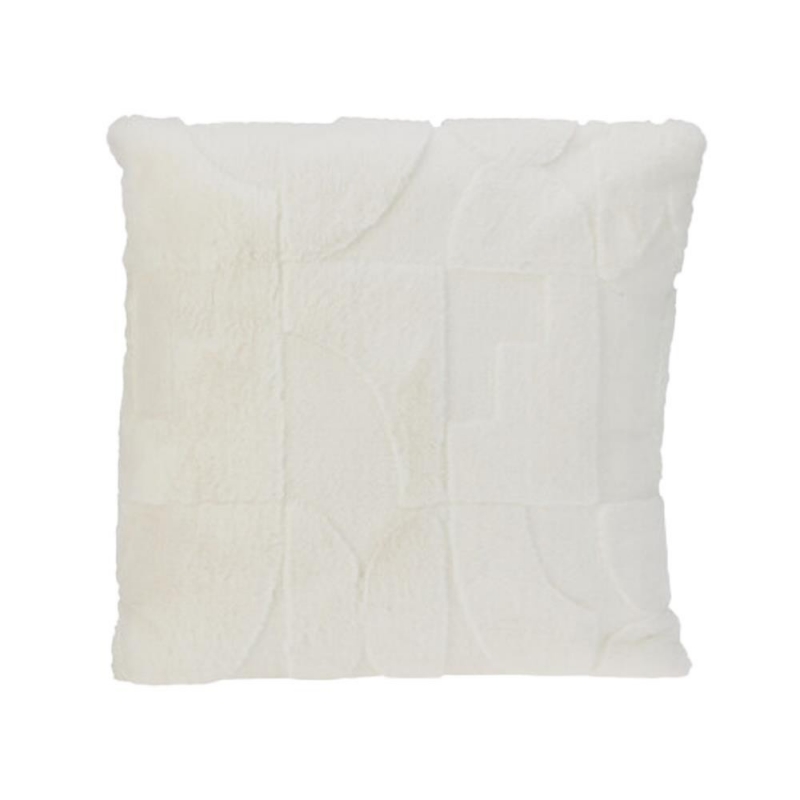 Μαξιλάρι διακοσμητικό ανάγλυφη υφή λευκό 45x45εκ. Μαξιλάρι διακοσμητικό ανάγλυφη υφή λευκό 45x45εκ.