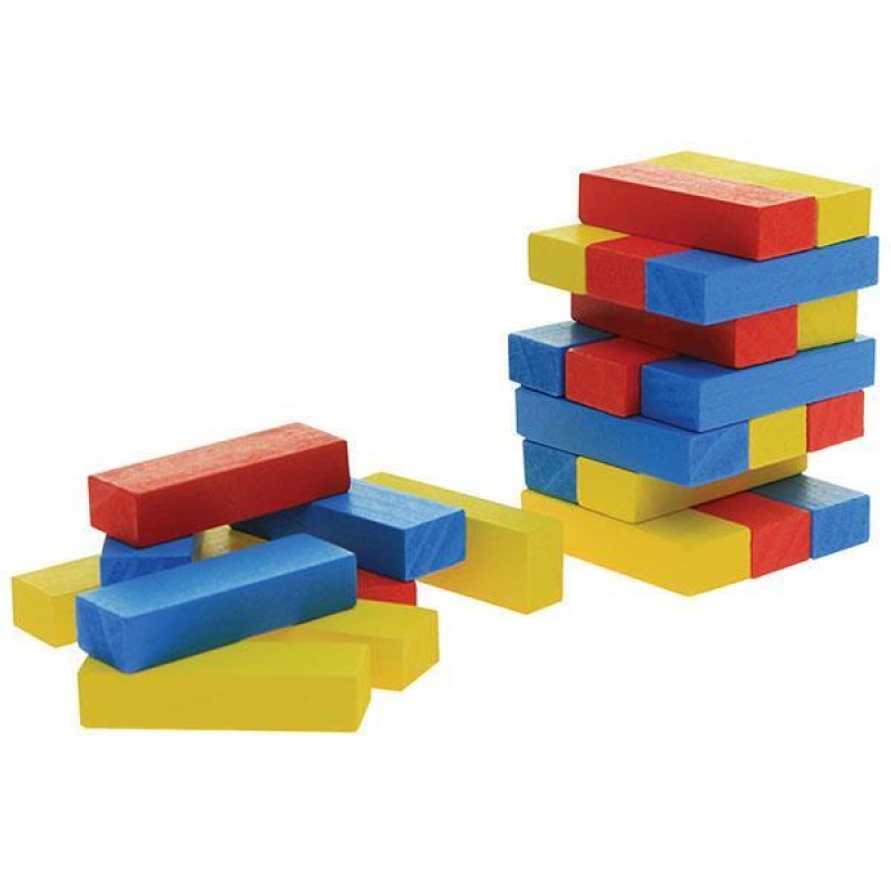 Επιτραπέζιο Jenga ξύλινο χρωματιστό 45 τεμαχίων Υ15x5x5εκ. Επιτραπέζιο Jenga ξύλινο χρωματιστό 45 τεμαχίων Υ15x5x5εκ.