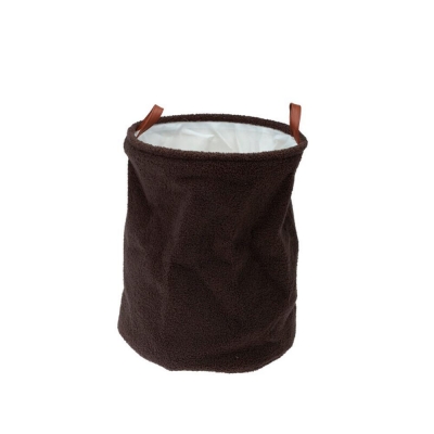 Καλάθι αποθήκευσης ή απλύτων πολυέστερ Υ50xØ38εκ. καφέ Καλάθι αποθήκευσης ή απλύτων πολυέστερ Υ50xØ38εκ. καφέ