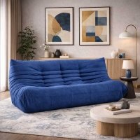 Compressed Nextdeco καναπές τριθέσιος Togo μπλε Υ70x174x102εκ.