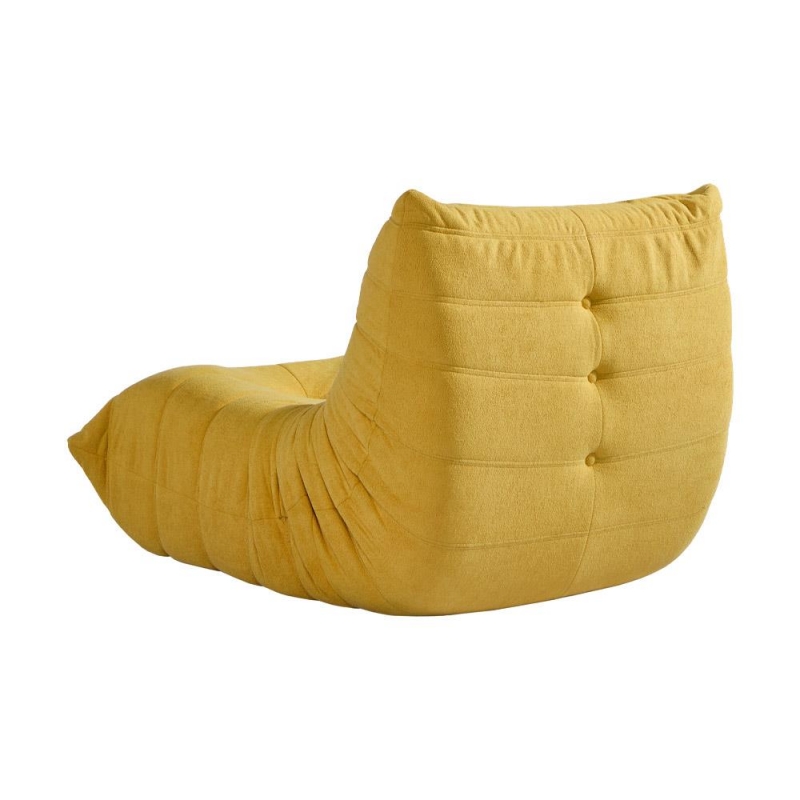 Compressed Nextdeco πολυθρόνα Togo κίτρινο Υ70x85x103εκ.