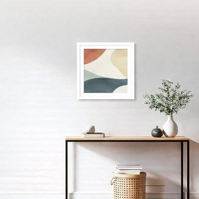 Κορνίζα τοίχου ξύλινη λευκή με ακρυλικό τζάμι 40x40εκ. Κορνίζα τοίχου ξύλινη λευκή με ακρυλικό τζάμι 40x40εκ.