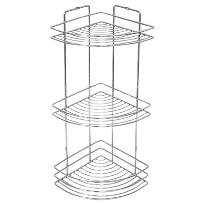 Ραφιέρα μπάνιου γωνιακή Nextdeco 3 ράφια επιχρωμιωμένο ατσάλi Υ48xØ19εκ