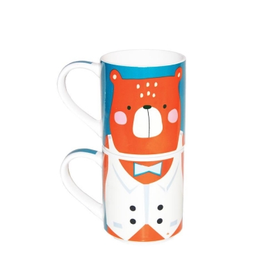 Κούπα από πορσελάνη αρκουδάκι 265ml σετ 2 τεμάχια 11,5x7,7xY8,5εκ. Κούπα από πορσελάνη αρκουδάκι 265ml σετ 2 τεμάχια 11,5x7,7xY8,5εκ.