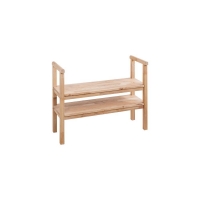 Παπουτσοθήκη παγκάκι Nextdeco Natural μασίφ ξύλο Υ70,5x90x34εκ.