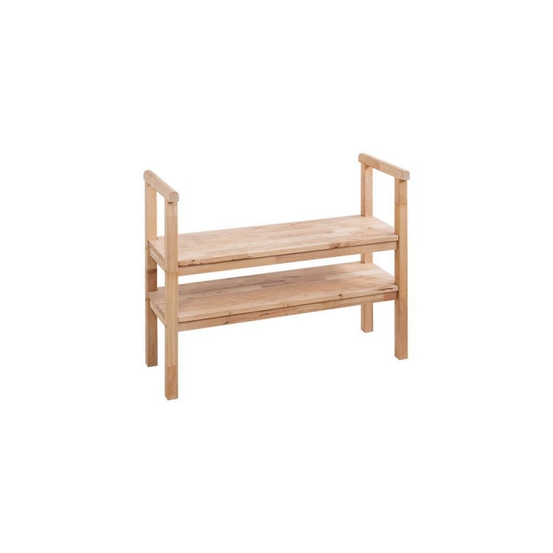 Παπουτσοθήκη παγκάκι Nextdeco Natural μασίφ ξύλο Υ70,5x90x34εκ.