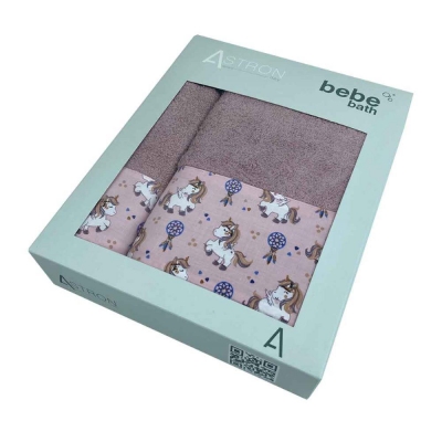 Σετ παιδικές πετσέτες unicorn 100% βαμβάκι πεννιε 550gsm
