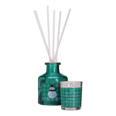 Σετ αρωματικό diffuser - κερί Χριστουγεννιάτικο Peacefull Woodland
