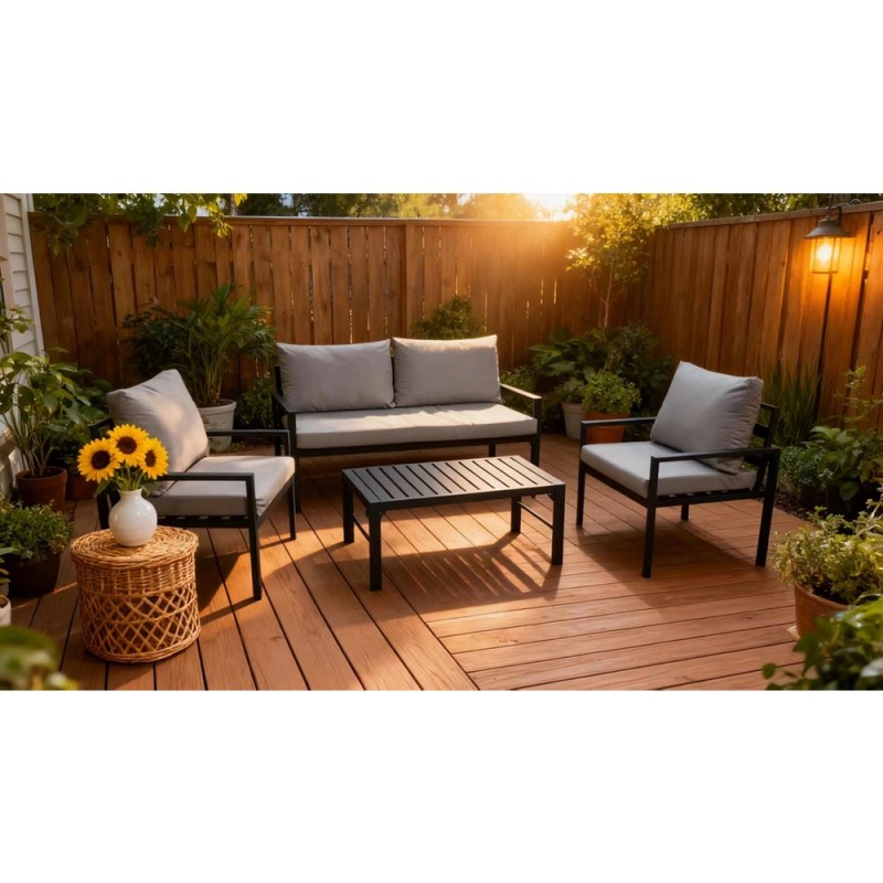 Nextdeco σετ σαλόνι εξωτερικού χώρου μεταλλικό 4τμχ. Nextdeco σετ σαλόνι εξωτερικού χώρου μεταλλικό 4τμχ.