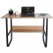 Γραφείο με μαύρο μεταλλικό σκελετό και ξύλινη επιφάνεια 120x60xΥ73εκ.