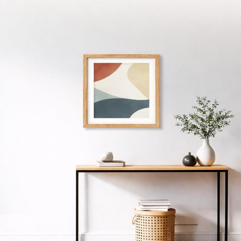 Κορνίζα τοίχου ξύλινη με ακρυλικό τζάμι 40x40εκ.