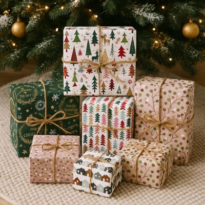 Χαρτί περιτυλίγματος ρολό 70x200εκ. Festive Joy 3