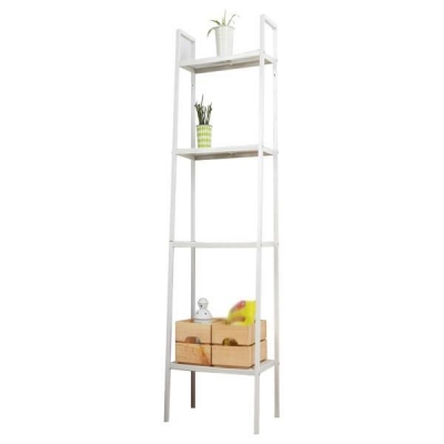 Ραφιέρα βιβλιοθήκη Nextdeco 4 επίπεδων λευκή Υ147x35x35εκ. Ραφιέρα βιβλιοθήκη Nextdeco 4 επίπεδων λευκή Υ147x35x35εκ.