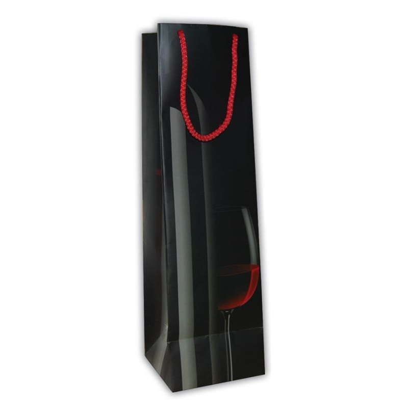 Next χάρτινη τσάντα κρασιού μαύρη Υ40,5x11,5x11,5