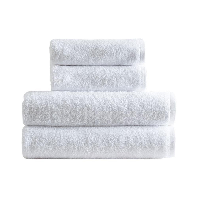 Πετσέτα μονόχρωμη flat 100% βαμβάκι πεννιε 530gsm 50x100εκ. λευκή