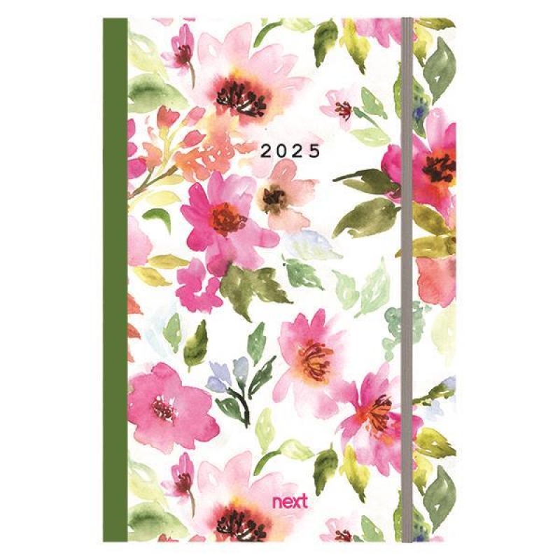 Next ημερολόγιο 2025 Trends ημερήσιο flexi με λάστιχο 12x17εκ. Flowers