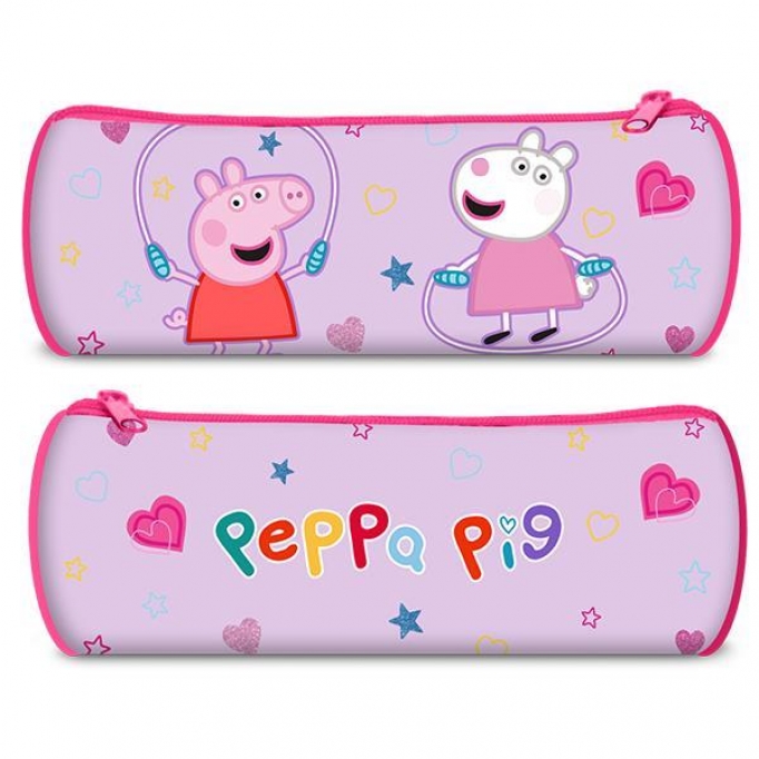 Κασετίνα βαρελάκι "Peppa"  22x8x8εκ.