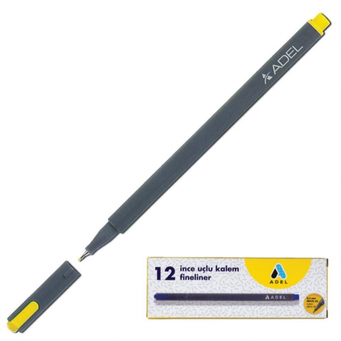 Adel μαρκαδόρος fineliner 0.4mm κίτρινος