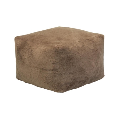 Πουφ γούνινη υφή καφέ Y30x40x40εκ.