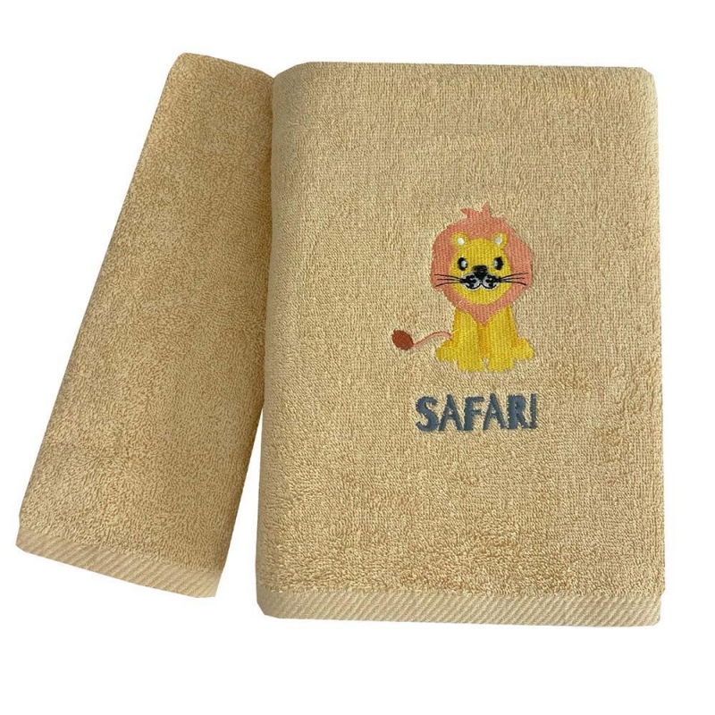 Σετ παιδικές πετσέτες Safari - zoo 100% βαμβάκι πεννιε 480gsm Σετ παιδικές πετσέτες Safari - zoo 100% βαμβάκι πεννιε 480gsm