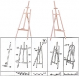 Καβαλέτο ζωγραφικής ξύλινο Υ145x55εκ.