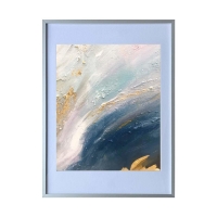 Κορνίζα τοίχου μεταλλική ασημί με ακρυλικό τζάμι 40x30εκ.