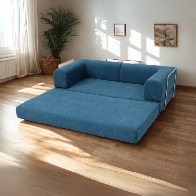 Compressed Nextdeco καναπές-κρεβάτι μπλε 200x100x75εκ. Compressed Nextdeco καναπές-κρεβάτι μπλε 200x100x75εκ.