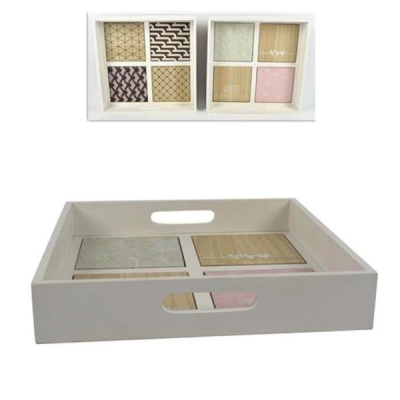 Δίσκος σερβιρίσματος ξύλινος "shabby" Υ4,5x25x25εκ. Δίσκος σερβιρίσματος ξύλινος "shabby" Υ4,5x25x25εκ.