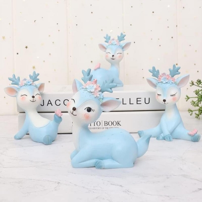 Ελαφάκι διακοσμητικό γαλάζιο Υ11x9,5x5εκ. Ελαφάκι διακοσμητικό γαλάζιο Υ11x9,5x5εκ.