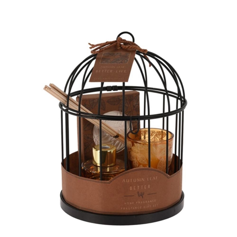 Αρωματικό Autumn Leaf σετ 5 τεμαχίων σε μεταλλικό κλουβί Ø14x20εκ. Αρωματικό Autumn Leaf σετ 5 τεμαχίων σε μεταλλικό κλουβί Ø14x20εκ.